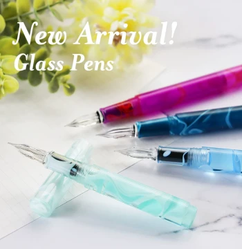 Nakabayashi Japanese Glass Dip Pen, Handcrafted Crystal Glass Nib, Artistic Writing and Painting Pen, Elegant Student Collectible Gift