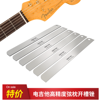 Electric Guitar Nut Slotting File Set, High-Precision Nut Polishing and Action Adjustment Tools for Fret Repair and Luthier Work