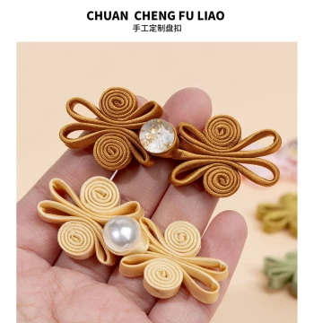Class A Cheongsam Frog Buttons with Double-Ring Butterfly Jade Beads and Pearl Snaps for Hanfu and Tang Suit Decor