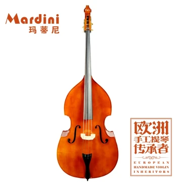 Martini MB-03 Professional Double Bass for Adult Orchestras, Handcrafted Solid Wood Contrabass