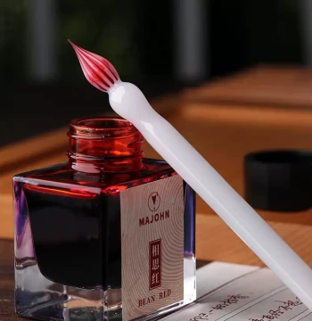 Yingxue Mini Short Glass Dip Pen for Colored Ink, Journaling, Drawing, Outlining, and English Calligraphy