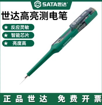 Sata High-Brightness Voltage Tester Pen for Neutral/Live Wire Detection, DC Circuit Continuity Testing, Portable Electrician Tool