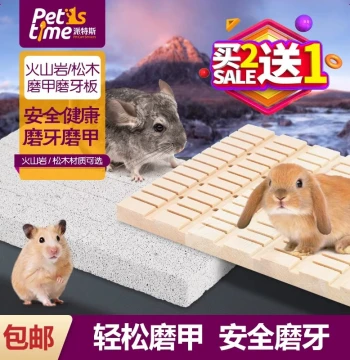 Rabbit Foot and Teeth Grinding Stone Pad, Nail File Board for Chinchillas, Guinea Pigs, Hamsters, and Small Pets