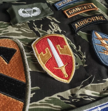 Reproduction Vietnam War Patches, Embroidered Badges, Cut-Edge Applique Patches, AIR BORNE Paratrooper, ARVN, LOCG, MACV