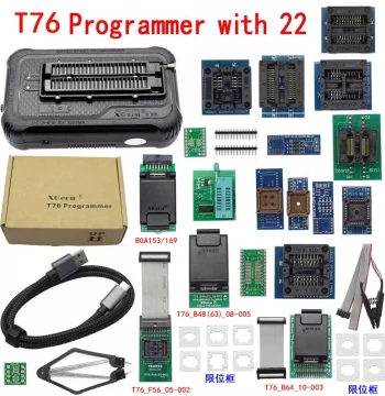 T76 Universal Programmer Kit for NAND, NOR, EMMC, BGA, and BIOS Flashing on Laptops, Motherboards, Navigation, and LCD Panels