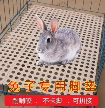 Rabbit Foot Pad Anti-Chew Base Plate with Droppings Hole, Trimble Mesh Mat for Rabbit Hutches and Cages, Pet Supplies
