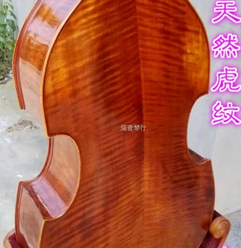 Natural Grain Double Bass Handcrafted Pure Wood Special Offer Free Shipping