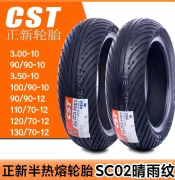 CST SC02 Semi-Slick All-Weather Tire - Compatible with Jog i, Suzuki UY, Liehang, AFR125, Niu, Ninebot, and Zeeho AE4 Electric Scooters