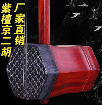 Red Sandalwood & Snakeskin Jing Erhu - Suzhou National Instrument with Accessories Included