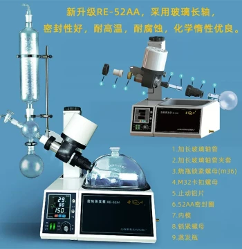 Shanghai Yarong RE-52A/RE-52AA Rotary Evaporator, Lab Rotation Distillation Purification Crystallizer