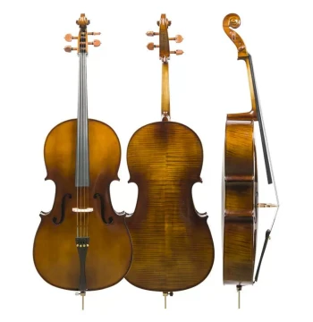 Fully Handcrafted Solid Wood Cello | Professional Grade for Exams & Performance | Suitable for Kids, Teens, and Adult Beginners