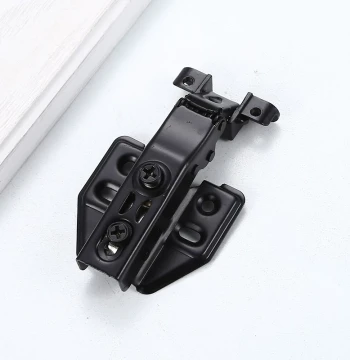 Aluminum Frame Door Hinge Minimalist Ultra-Narrow Glass Cabinet Door 20mm Stainless Steel Damping Hydraulic Buffer Silent Black