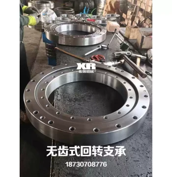 Toothless Slewing Ring Bearing, Rotary Support Bearing, Industrial Turntable Flat Slewing Bearing with Rotating Flange
