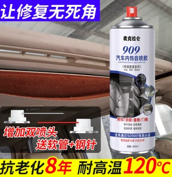 Car Interior Headliner Repair Glue, No-Disassembly Renovation Adhesive for Fabric Detachment, Specialized Self-Adhesive Spray for Clips