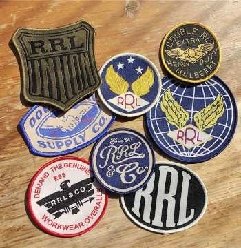 RRL Imported DOUBLE RL POLO Fabric Patches | 8 Styles with Adhesive Backing for Clothing Repair