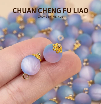 New Chinese Style Colorful Round Bead Frog Buttons - Handmade Dual-Color Decorative Knots for Qipao, Hanfu, Tang Suits, Jackets, and Shirts