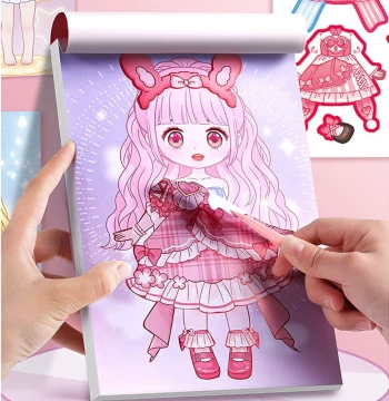 Dress-Up Stickers, Beautiful Princess Stickers for Girls, Educational Cartoon Stickers, DIY Craft Paste Sheets