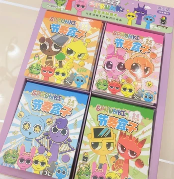 New Rhythm Box Stickers for Journaling, Cute Materials for Students, Dress-Up Sticker Toys for Kids, Emoji Bean Book