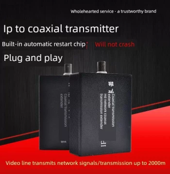 IP to Coaxial/Twisted Pair Network Extender Transmitter - Elevator Video Coaxial High-Throughput Solution up to 2000m
