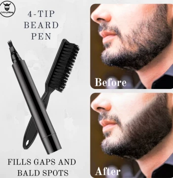 Cross-Border Beard Pen - Natural Waterproof Fake Beard and Eyebrow Liner for Men's Makeup