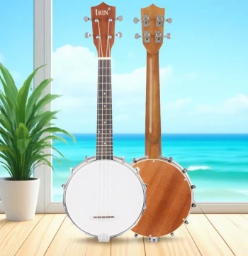 Premium 4-String Banjo, Compact and Exquisite for Adult Beginners, Rosewood Fingerboard, Sapele Back