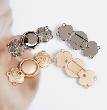 Hanfu Frog Closures, Metal Snap Buttons for Qipao, Ancient Costumes, Ming Dynasty Uniforms, Cloud Shoulders, and Stand Collars, Auspicious Cloud Designs