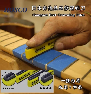 Japanese HOSCO New Guitar & Bass File, Fret Repair, Crown Arc Restoration File, Dual-Function Repair Tool