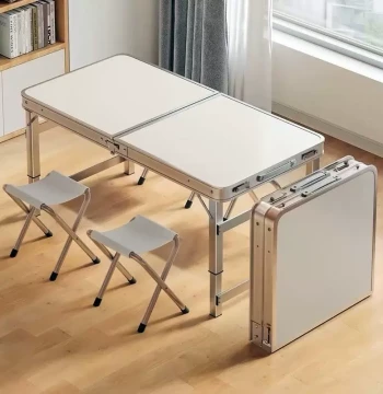 Outdoor Folding Table Portable Stall Table for Night Markets Camping Thickened Aluminum Alloy Dining Table