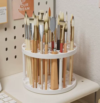 Brush Storage Holder Minimalist Organizer for Watercolor Pens Colored Pencils and Markers