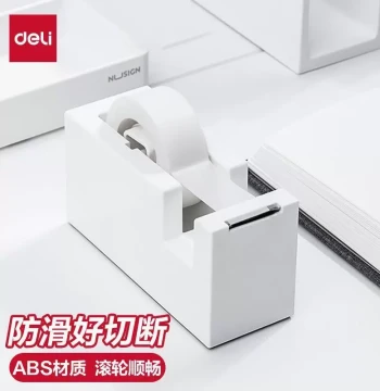 Deli Tape Dispenser, Mini Creative Tape Cutter for Small Rolls, Desktop Tape Breaker