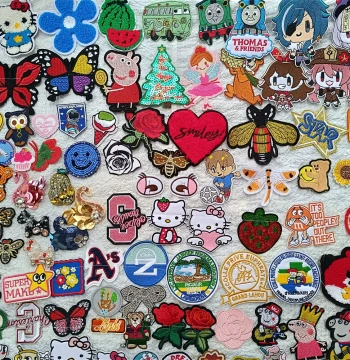 30pcs Fashion Clothing Patches for Pants and Down Jackets, Cartoon Embroidered Appliques for Hole Repair, Versatile Decorative Stickers