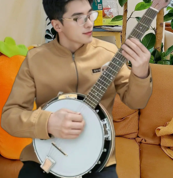 MusicBus 6-String 41-inch Banjo Guitar for Beginners, Practice and Performance, Bluegrass Music