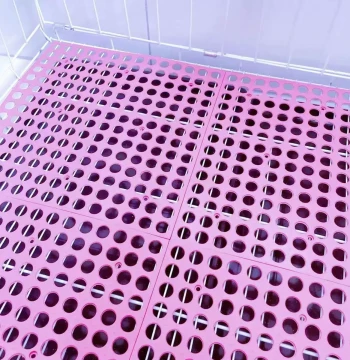 Pet Cage Floor Mat, Grid Pad for Cats and Dogs, Anti-Stuck Feet, Cuttable