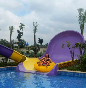 Hot Sale Outdoor Water Park Equipment: Colorful Small Plunge Slide and Wave Swing Slide