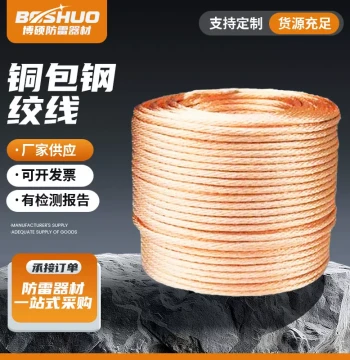 Copper-Clad Steel Strand Wire Copper-Coated Grounding Multi-Strand Wire Copper-Clad Steel Wire for Lightning Protection Horizontal Grounding Cable