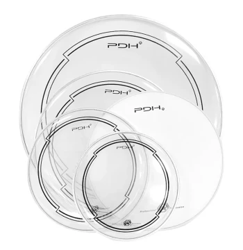 PDH Double-Layer Transparent Oiled Drumhead Set - 10/12/13/14/16/22 Inch for Drum Kit, Snare, and Bass Drum