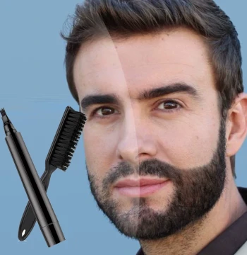 Export Dense Beard Styling Pencil Men's Eyebrow Pencil Beard Pen Long-Lasting Waterproof Beard Enhancer Brush Makeup