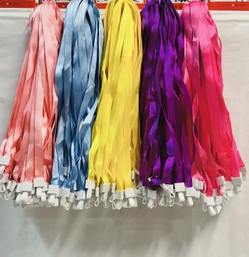 Keji ID Badge Lanyard Strap Plastic Buckle 1.5cm Plain Weave Name Card Nylon Mercerized Rope Lanyard 50 Pieces 30 Yuan