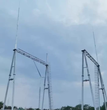 Substation Gantry Frame 110kV GJ-1, Main Transformer Gate Frame, Optical Structure Gantry for Wind Farms