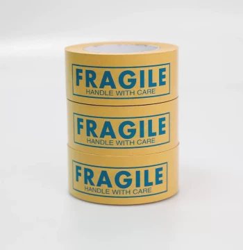 Warning Message Water-Activated Kraft Paper Packing Tape - Waterproof Sealing Tape for E-commerce and Express Delivery