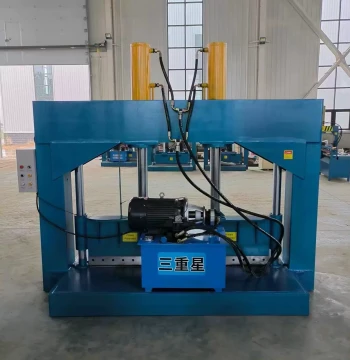 Large Block Head Material Hydraulic Guillotine Plastic Roll Film Cylinder Hydraulic Cutter Heavy-Duty Double-Cylinder Gantry Shear