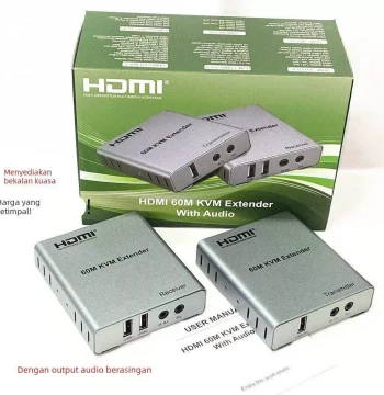 60/120m HDMI KVM Extender over Single Ethernet Cable with Independent Audio Output and Mouse/Keyboard Transmission