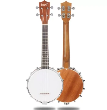 24-inch Beginner Banjo, 4-String Small Banjo, Western Folk Instrument