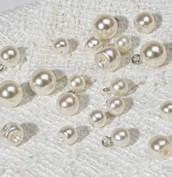 Pearl Buttons High-Gloss Hidden Shank Metal Foot for Shirts Cheongsam Sweaters and Coats