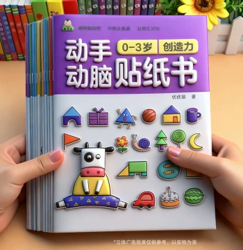 0 to 6 Years Old Hands-On Brain Training Sticker Book 3-Year-Old Children Boys Girls Sticker Art Left and Right Brain Development 5