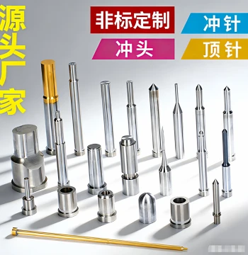 Custom Punch Pins and Heads for Mold Accessories, Stainless Steel, Tungsten Steel, and White Steel