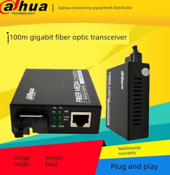 Dahua Industrial Fiber Optic Transceiver, Single-Mode Single-Fiber 100Mbps, DH-OTE113TC-G+RC-G/113T/R-G