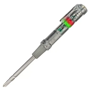 Popular Dual-Mode Voltage Tester Pen for Electricians, Flat/Phillips Tip, Colorful Dual-Light Indicator