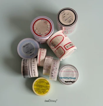 nullthing2026 [Record Series] Tape, 3 Designs, Labels for Diary and Time Measurement, Creative Tape Design