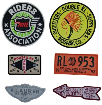 RRL POLO Classic Fabric Patches, Badges, Arm Patches, Adhesive Backing, American Retro DIY Style
